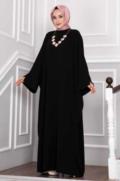 EBRUTESETTÜR Ceyda Tesettür Abaya Siyah 553528-123M02120456